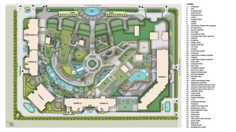 Site plan of M3M The Cullinan